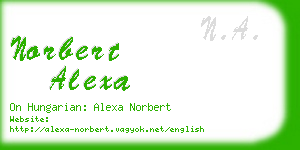 norbert alexa business card